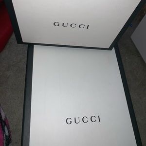 2 shoe boxes and 1 bag // Gucci original